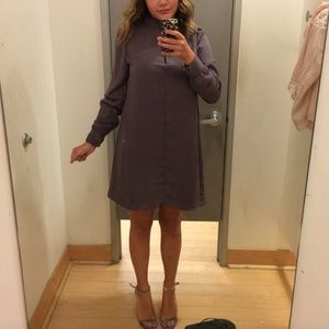 NWT Plum Grey Long Sleeved Mini Dress
